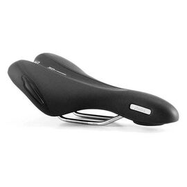 Седло велосипедное Selle Royal Premium OPTICA Athletic, 3D Skingel, обивка Black Astrale, 280х157мм, 370г, unisex, чёрно, изображение  - НаВелосипеде.рф