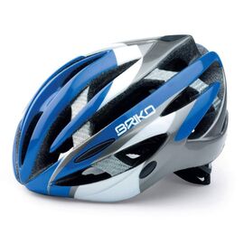 Велошлем BRIKO MUSTANG CARBON, blue silver   , Вариант УТ-00081462: Размер: L (59-61 см), изображение  - НаВелосипеде.рф