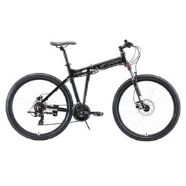Складной велосипед Stark Cobra 27.2 HD, 27,5, 2020, Вариант УТ-00186836: Рама: 18" (Рост: 167-178см), Цвет: черный/белый, изображение  - НаВелосипеде.рф