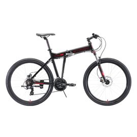 Складной велосипед Stark Cobra 26.2 HD, 26", 2020, Вариант УТ-00186832: Рама: 18" (Рост: 167-178см), Цвет: чёрный/красный, изображение  - НаВелосипеде.рф