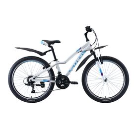 Подростковый велосипед Stark Bliss 24.1 V 24" 2020, Вариант УТ-00182309: Возраст: 9-12 лет, Цвет: белый/бирюзовый/фиолетовый, изображение  - НаВелосипеде.рф