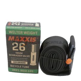 Велокамера Maxxis Welter Weight, 26x1.9/2.125, авто ниппель, 48 мм, IB63761200, изображение  - НаВелосипеде.рф