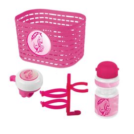 Велокорзина VENTURA KIDS+фляга+звонок велосипедный , комплект, розовый, 5-650040, изображение  - НаВелосипеде.рф