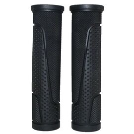 Грипсы велосипедные Vinca Sport резиновые, с заглушками, 130 мм, индивидуальная упаковка Vinca Sport, черный, H-G 63, изображение  - НаВелосипеде.рф