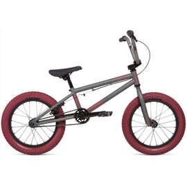 Велосипед BMX Stolen AGENT 16" 2020 , Вариант УТ-00190622: Размер: one size (Рост: 110-122 см), Цвет: MATTE RAW SILVER W/ RED TIRED, изображение  - НаВелосипеде.рф