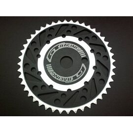 Звезда для BMX TBS шатунов 1/2"x1/8" 44T алюминий, с надписью "GT Racing", изображение  - НаВелосипеде.рф