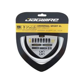 Тросы с оболочками JAGWIRE тормозные,Universal Sport Shift XL, комплект, белый, UCK601, изображение  - НаВелосипеде.рф