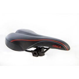 Седло велосипедное Vinca Sport, комфортное, 260*170 мм, черное, VS 6183, изображение  - НаВелосипеде.рф