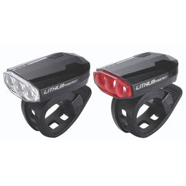 Комплект фонарей BBB SparkCombo, белый+красный, светодиодные, 4 режима, подзарядка через USB, BLS-48, изображение  - НаВелосипеде.рф