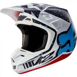 Велошлем Fox V2 Nirv Helmet, Red/White, 17372-054, Вариант УТ-00069897: Размер: S, изображение  - НаВелосипеде.рф