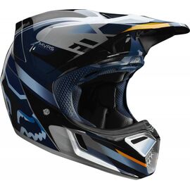 Велошлем Fox V3 Motif Helmet, Blue/Silver, 21768-141, Вариант УТ-00097067: Размер: L 59-60.3cm , изображение  - НаВелосипеде.рф