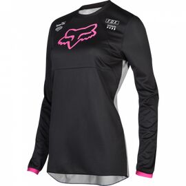 Велоджерси подростковая Fox 180 Prix Youth Girls Jersey, черно-розовый, 2020, 23956-285-L, Вариант УТ-00179116: Размер: L , изображение  - НаВелосипеде.рф