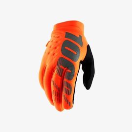 Велоперчатки 100% Brisker, Fluo Orange/Black, 10016-260-14, Вариант УТ-00188589: Размер: XXL, изображение  - НаВелосипеде.рф