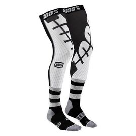 Чулки велосипедные 100% Rev Knee Brace Performance Moto Socks, черно-белый, 2019, 24014-011-18, Вариант УТ-00188674: Размер: L/XL , изображение  - НаВелосипеде.рф