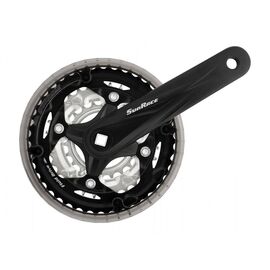 Система шатунов велосипедная SUNRACE FCM600.02DD.SS0.BX M600, 42-32-22T, квадрат, 170мм, защита, черный, 06-201206 , изображение  - НаВелосипеде.рф
