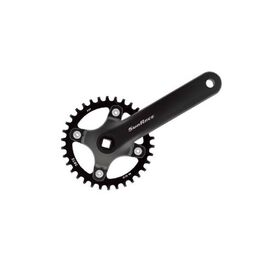 Система шатунов велосипедная SUNRACE FCM80W.L0DE.0S0.BX M80W, 36T, Narrow-Wide, квадрат, 175мм, черный, 06-201208  , изображение  - НаВелосипеде.рф