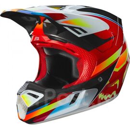 Велошлем Fox V3 Motif Helmet, Red/Yellow, 21768-080, Вариант УТ-00097071: Размер: L 59-60.3cm , изображение  - НаВелосипеде.рф