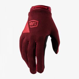 Велоперчатки женские 100% Ridecamp Womens, бордовый, 2020, 11018-060-10, Вариант УТ-00188641: Размер: L, изображение  - НаВелосипеде.рф