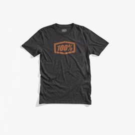 Велофутболка 100% Essential Tee-Shirt Charcoal Heather/Bronze 2020, 32016-323-12, Вариант УТ-00188554: Размер: L, изображение  - НаВелосипеде.рф
