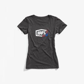 Велофутболка женская 100% Stripes Womens Tee-Shirt Charcoal 2020, 28104-052-10, Вариант УТ-00188576: Размер: M, изображение  - НаВелосипеде.рф