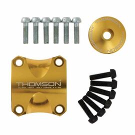 Крышка выноса Thomson X4 Dress Up Kit Faceplate/Top Cap/12 bolts/Gold, SM-A004-GL, изображение  - НаВелосипеде.рф