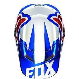 Козырек к велошлему Fox V1 Race Helmet Visor, Blue, 15855-002-2XS/S, Вариант УТ-00069372: Размер: 2XS/S, Цвет: Blue  , изображение  - НаВелосипеде.рф