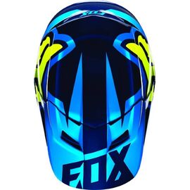 Козырек к велошлему Fox V1 Race Helmet Visor, Blue/Yellow, 15855-026-2XS/S, Вариант УТ-00069375: Размер: 2XS/S, Цвет: Blue/Yellow, изображение  - НаВелосипеде.рф