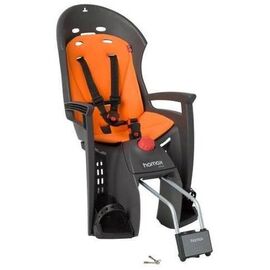 Детское велокресло HAMAX SIESTA W/LOCKABLE BRACKET, на подседельную трубу, серый/оранжевый, до 22 кг, HAM552502, изображение  - НаВелосипеде.рф