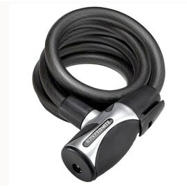 Велосипедный замок Kryptonite KryptoFlex 1218 тросовый, на ключ, черный, УТ000318045, изображение  - НаВелосипеде.рф