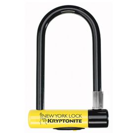 Велосипедный замок Kryptonite New York Lock Std. w/ FlexFrame bracket, U-lock, на ключ, черный/желтый, 002154, изображение  - НаВелосипеде.рф