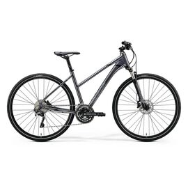 Городской велосипед Merida Crossway 500 Lady 28" 2020, Вариант УТ-00182168: Рама: M 51 см (Рост: 161 – 180 cm), Цвет: серо-черно-серебристый , изображение  - НаВелосипеде.рф
