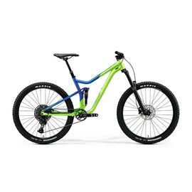 Двухподвесный велосипед Merida One-Forty 400 27.5" 2020, Вариант УТ-00190815: Рама: L(19") (Рост: 177-190см), Цвет: LightGreen/GlossyBlue, изображение  - НаВелосипеде.рф
