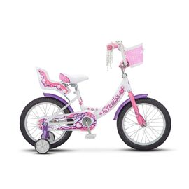 Детский велосипед Stels Echo V020 16" 2018 , Вариант УТ-00194564: Рама: 9,5" (Возраст: 4-6 лет), Цвет: белый-розовый, изображение  - НаВелосипеде.рф