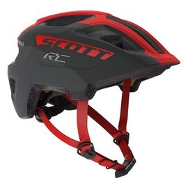 Шлем велосипедный подростковый SCOTT Spunto Junior Plus, серо-красный 2020, 270157-6161, Вариант УТ-00194461: Размер: onesize, изображение  - НаВелосипеде.рф