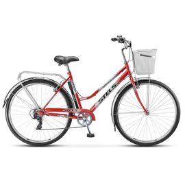Городской велосипед Stels Navigator 355 Lady 28" Z010 2020, Вариант УТ-00194714: Рама: 20" (Рост: 178-185 см), Цвет: красный , изображение  - НаВелосипеде.рф