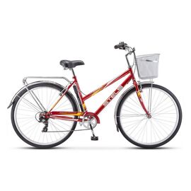 Городской велосипед Stels Navigator 350 Lady 28" Z010 2020, Вариант УТ-00194712: Рама: 20" (Рост: 178-185 см), Цвет: Красный, изображение  - НаВелосипеде.рф