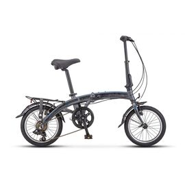 Складной велосипед Stels Pilot 370 V010 16" 2019, Вариант УТ-00194664: Рама: one size, Цвет: Антрацитовый, изображение  - НаВелосипеде.рф