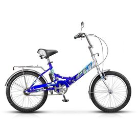 Складной велосипед Stels Pilot 430 20" 2016, Вариант УТ-00194669: Рама: 15" (Рост: 145-160см), Цвет: Серебристый/Зеленый, изображение  - НаВелосипеде.рф