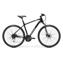 Городской велосипед Merida Crossway 100 28" 2020, Вариант УТ-00182157: Рама: L 55 см (Рост: 171 – 190 cm), Цвет: черно-серый , изображение  - НаВелосипеде.рф