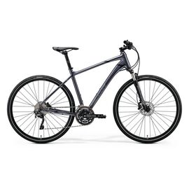 Городской велосипед Merida Crossway 500 28" 2020, Вариант УТ-00182171: Рама: M 51 см (Рост: 161 – 180 cm), Цвет: серо-черно-серебристый , изображение  - НаВелосипеде.рф