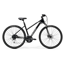 Городской велосипед Merida Crossway 100 Lady 28" 2020, Вариант УТ-00182153: Рама: M 51 см (Рост: 161 – 180 cm), Цвет: черно-серый , изображение  - НаВелосипеде.рф