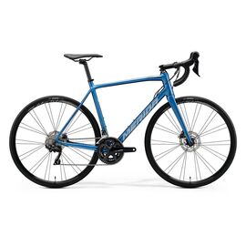 Шоссейный велосипед Merida Scultura Disc 400 28" 2020, Вариант УТ-00187017: Рама: L 56 см (Рост: 178 – 187 cm), Цвет: сине-серебристый , изображение  - НаВелосипеде.рф