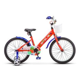 Детский велосипед Stels Captain V010 18" 2020, Вариант УТ-00194562: Рама: 10" (Рост: 110-135см), Цвет: Неоновый-Красный, изображение  - НаВелосипеде.рф