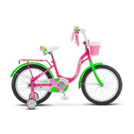 Детский велосипед Stels Jolly V010 18", Вариант УТ-00194593: Рама: 11" (Рост: 110-120см), Цвет: Пурпурный/Зеленый , изображение  - НаВелосипеде.рф