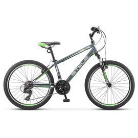 Подростковый велосипед Stels Navigator 400 V V031 24" 2018, Вариант УТ-00194633: Рама: 14" (Рост: >130см), Цвет: Серый / Зеленый / Белый , изображение  - НаВелосипеде.рф