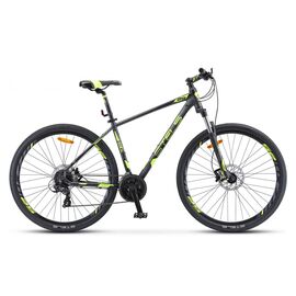 Горный велосипед Stels Navigator 930 D 29" V010 2019, Вариант УТ-00194782: Рама: 16,5" (Рост: 150-165 см), Цвет: Антрацитовый/чёрный/лайм, изображение  - НаВелосипеде.рф
