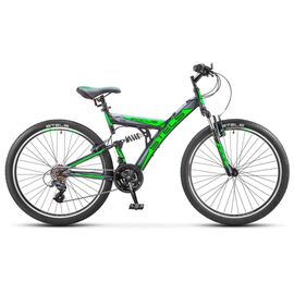 Двухподвесный велосипед Stels Focus V 26" V030 2020, Вариант УТ-00194834: Рама: 18" (Рост: 167-178 см), Цвет: Черно/Зеленый , изображение  - НаВелосипеде.рф