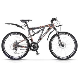 Двухподвесный велосипед Stels Voyager MD 26" 2020, Вариант УТ-00194838: Рама: 19 (Рост: 172-180 см), Цвет: черно-серый , изображение  - НаВелосипеде.рф