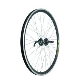 Колесо велосипедное заднее, 26", обод двойной, втулка с промподшипниками, под диск 6 отверстий, с эксцентриком, черный, изображение  - НаВелосипеде.рф