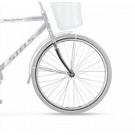 Колесо велосипедное в сборе Stels 26", переднее, 36Н, для Stels Navigator 210/250, без покрышки, серебристый, 630257, изображение  - НаВелосипеде.рф